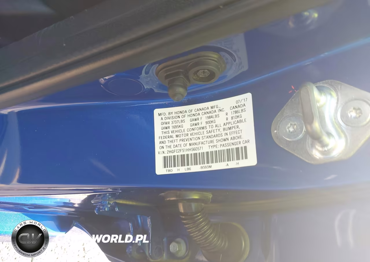 2017 Honda Civic Lx VIN:2HGFC2F51HH560571 - 9