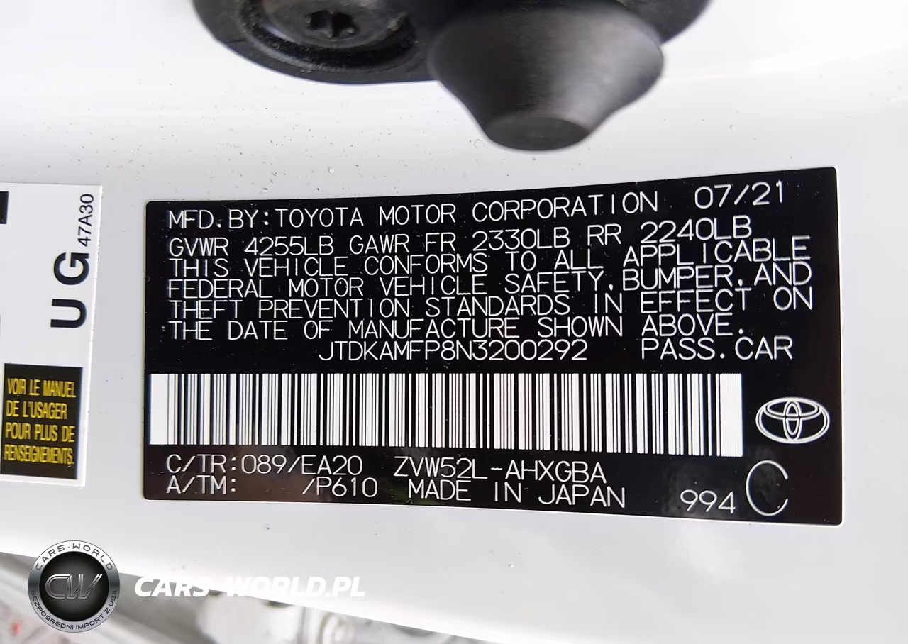 2022 Toyota Prius Prime Xle VIN:JTDKAMFP8N3200292 - 9