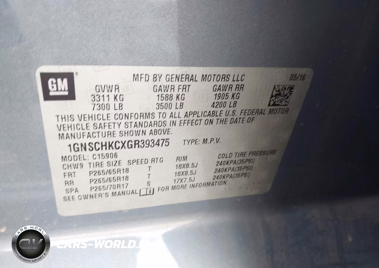 2016 Chevrolet Suburban Lt VIN:1GNSCHKCXGR393475 - 9