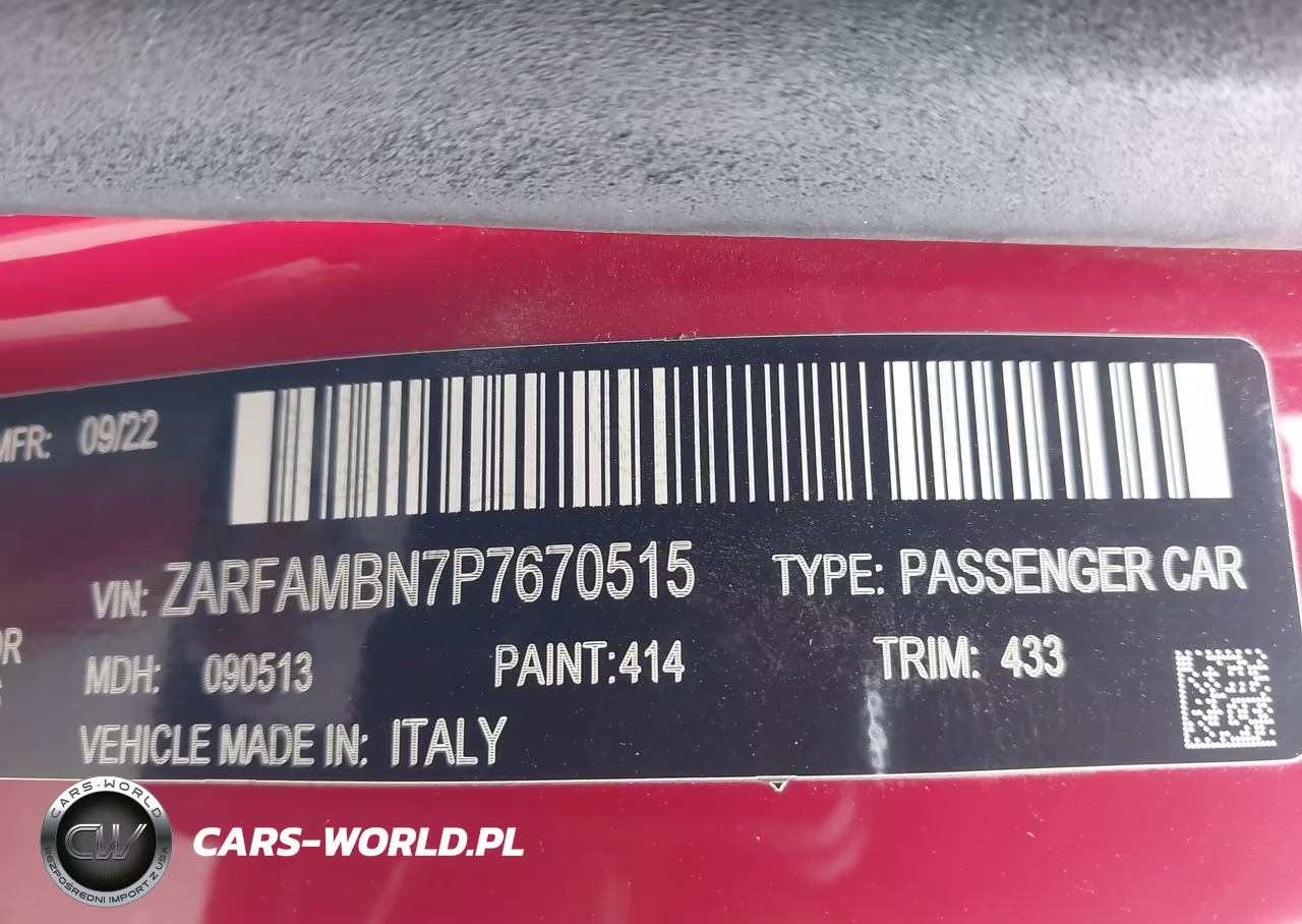 2023 Alfa Romeo Giulia Ti Rwd VIN:ZARFAMBN7P7670515 - 9
