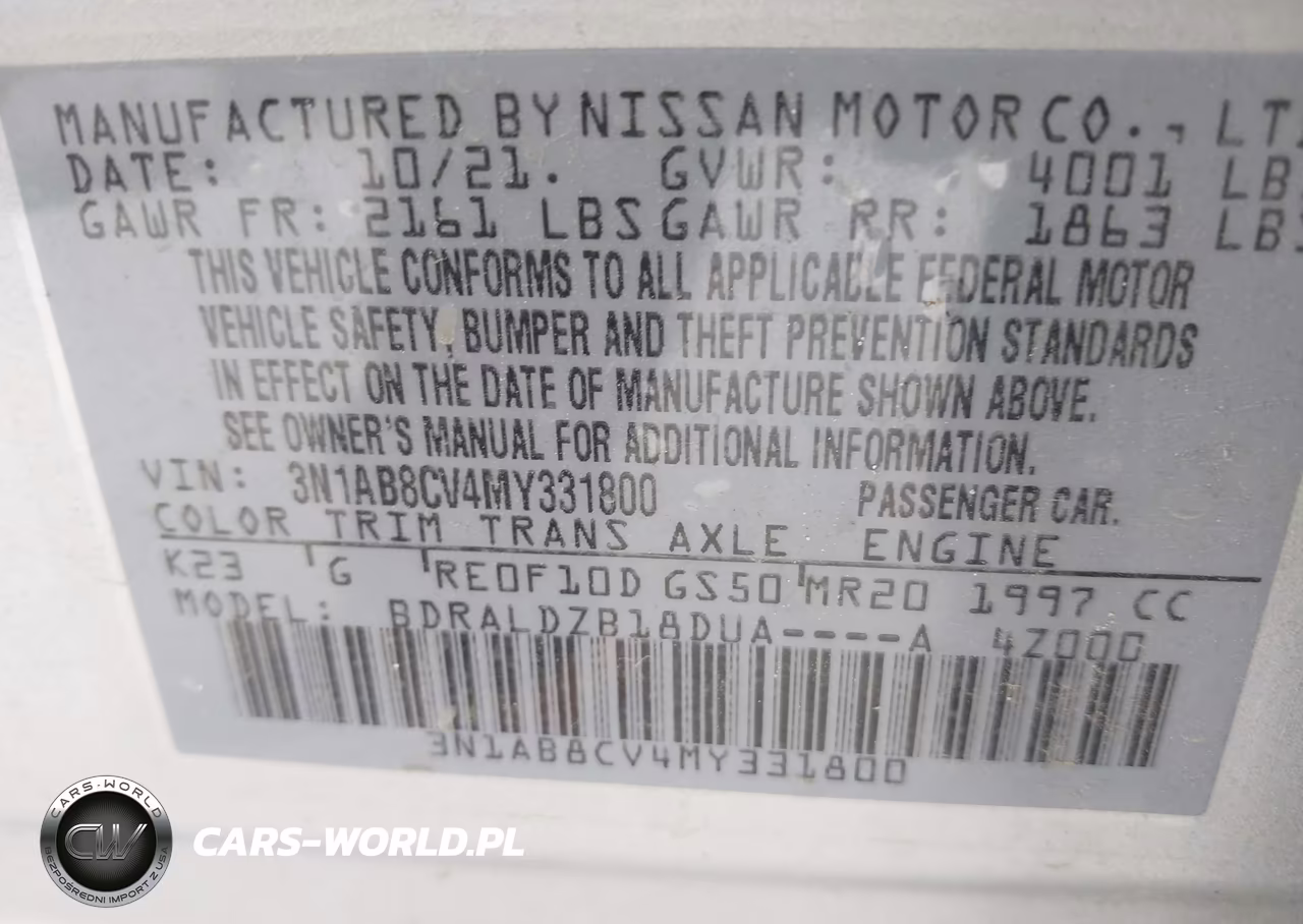 2021 Nissan Sentra Sv Xtronic Cvt VIN:3N1AB8CV4MY331800 - 9