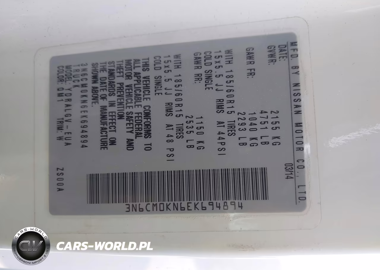 2014 Nissan Nv200 Sv VIN:3N6CM0KN6EK694894 - 9