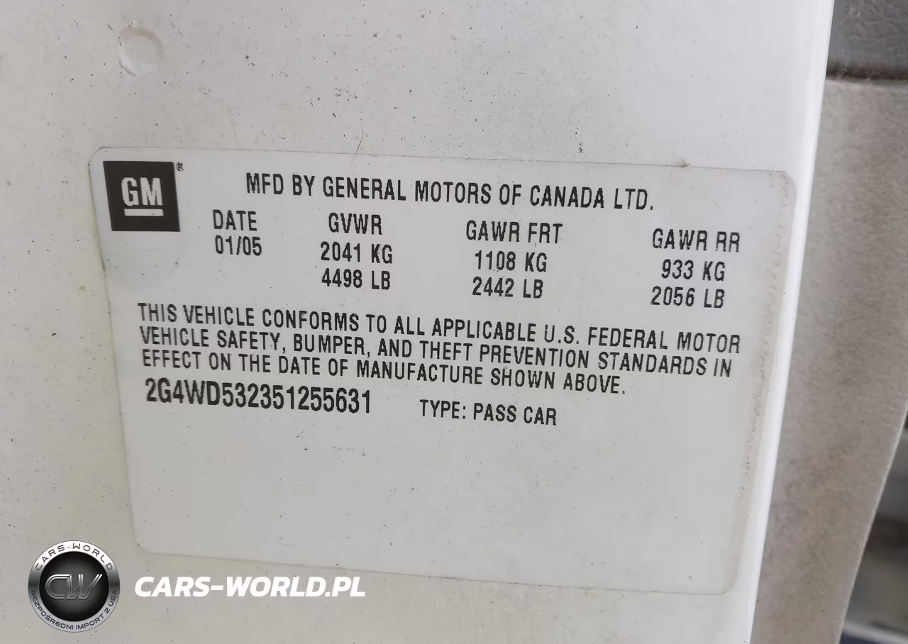 2005 Buick Lacrosse Cxl VIN:2G4WD532351255631 - 9