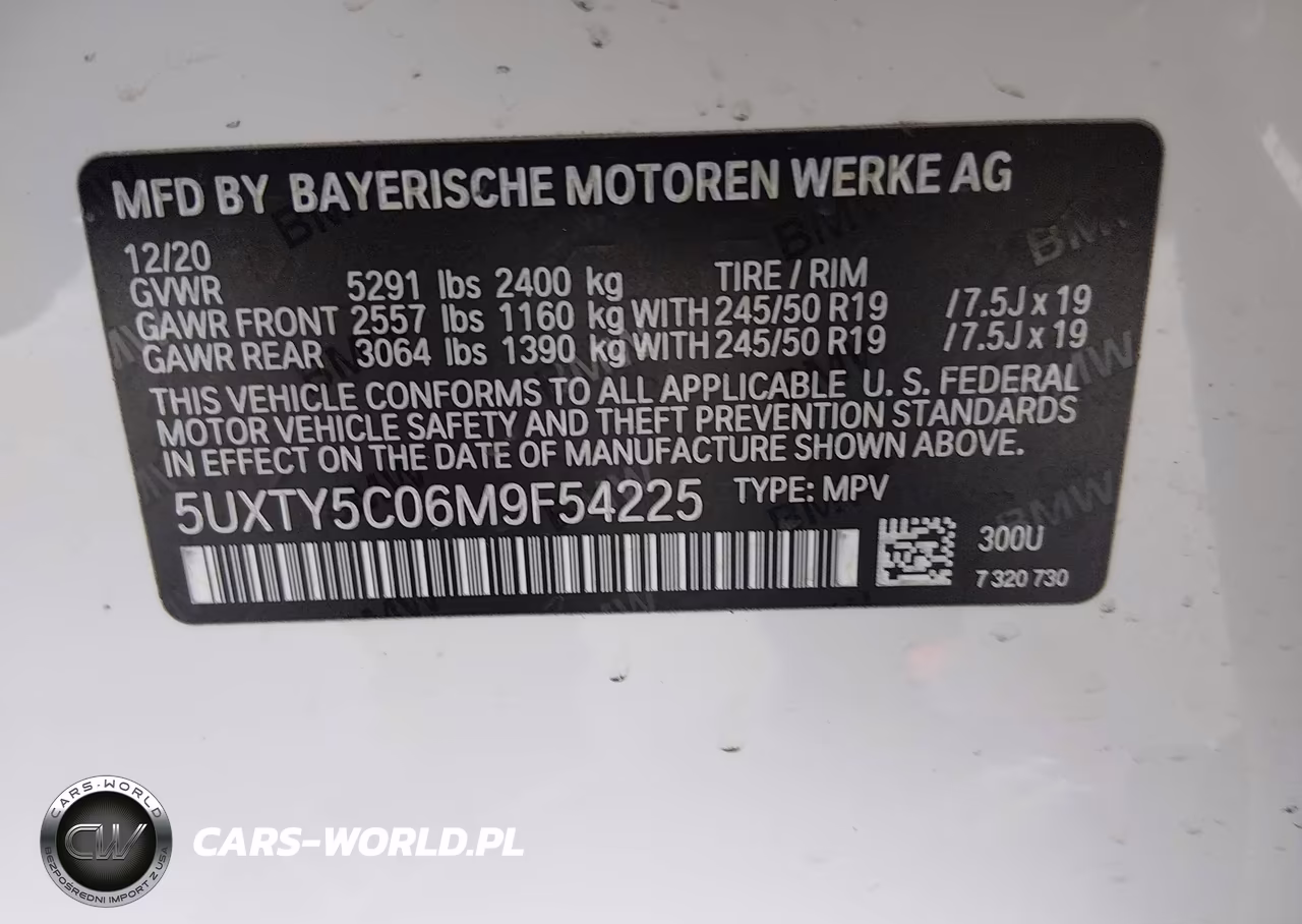 2021 BMW X3 xDrive30I VIN:5UXTY5C06M9F54225 - 9
