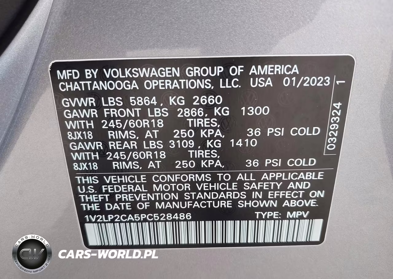 2023 Volkswagen Atlas 2.0T Se VIN:1V2LP2CA5PC528486 - 9