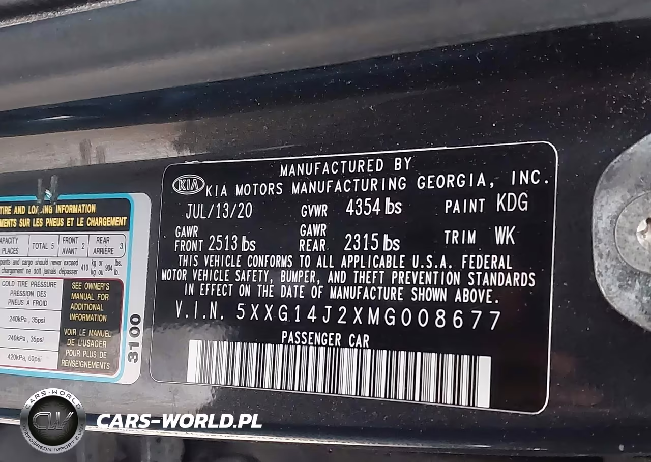 2021 Kia K5 Lxs VIN:5XXG14J2XMG008677 - 9