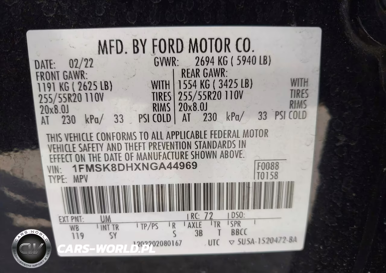 2022 Ford Explorer Xlt VIN:1FMSK8DHXNGA44969 - 9