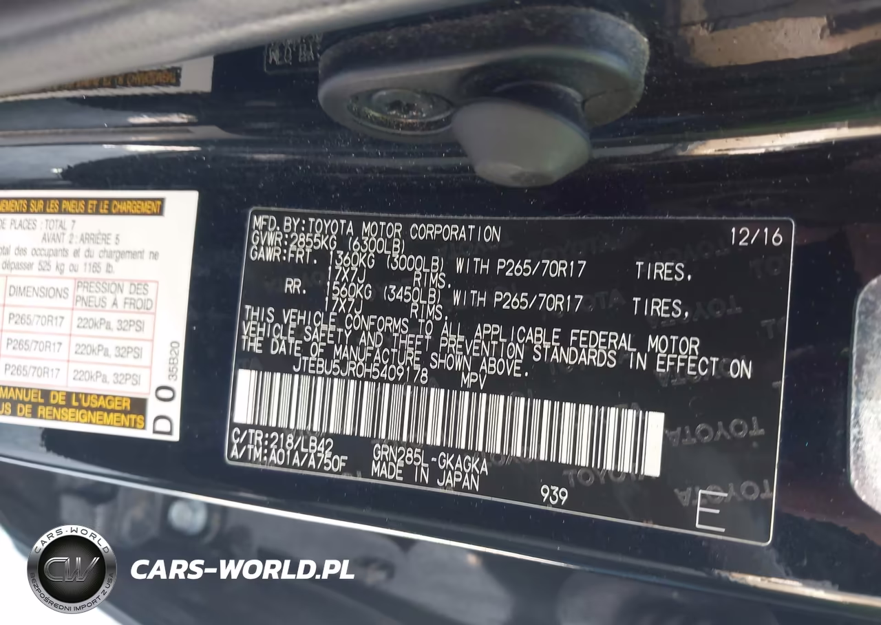 2017 Toyota 4Runner Sr5 Premium VIN:JTEBU5JR0H5409178 - 9