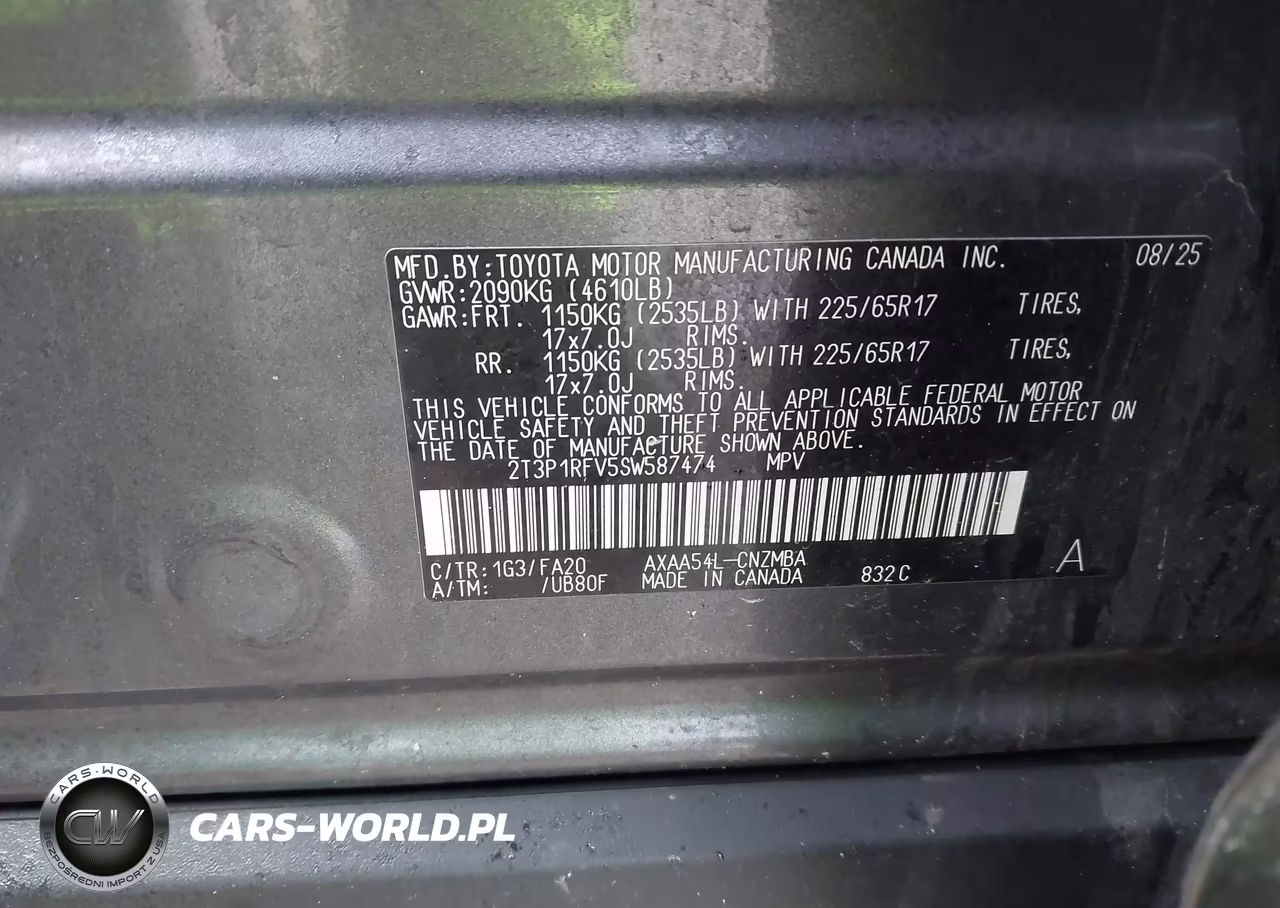 2025 Toyota Rav4 Xle VIN:2T3P1RFV5SW587474 - 9