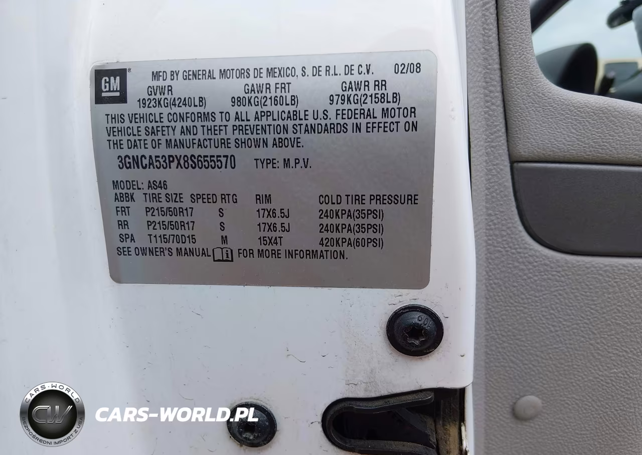 2008 Chevrolet Hhr Lt VIN:3GNCA53PX8S655570 - 9