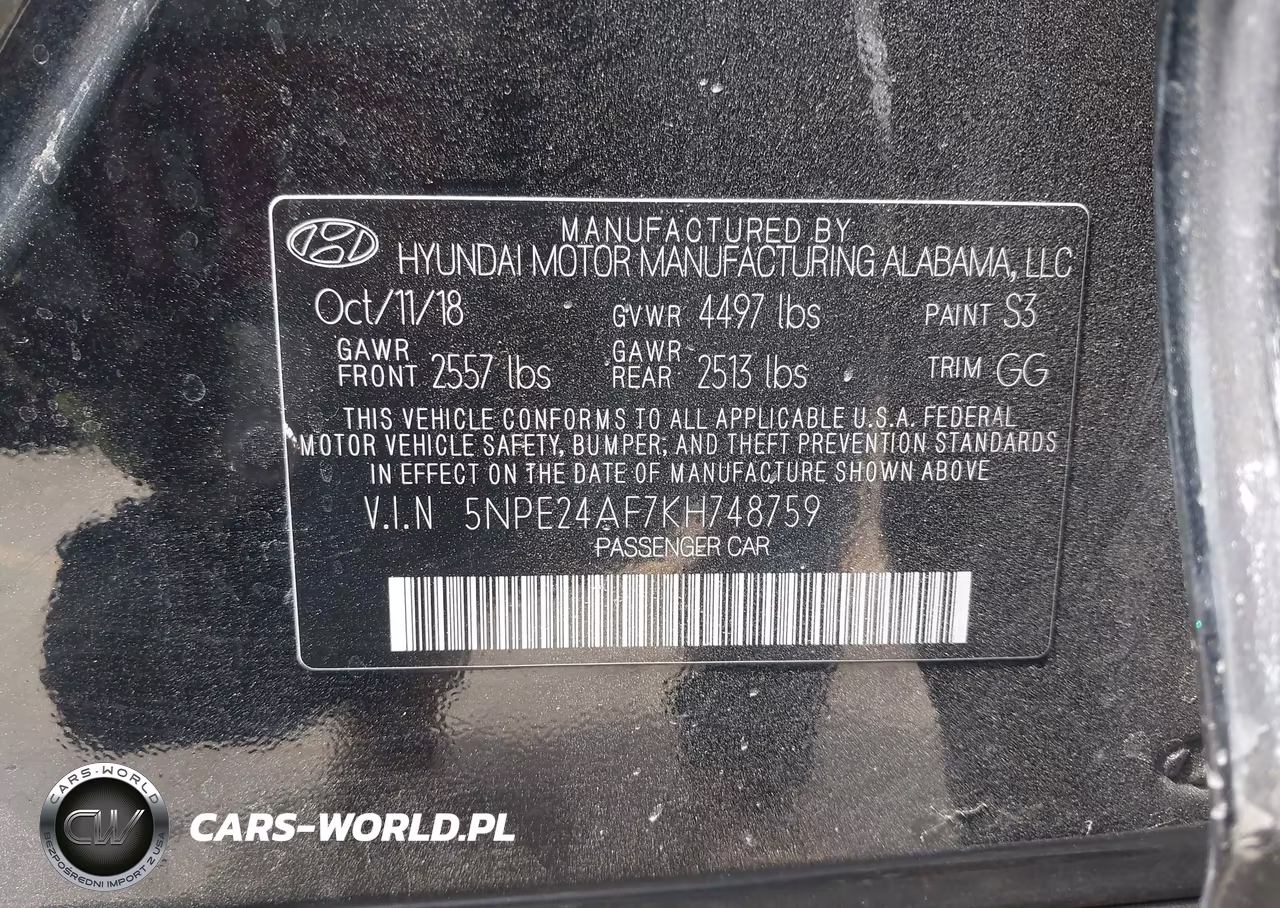 2019 Hyundai Sonata Se VIN:5NPE24AF7KH748759 - 9