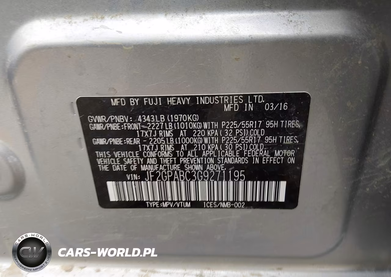 2016 Subaru Crosstrek 2.0I Premium VIN:JF2GPABC3G9271195 - 9