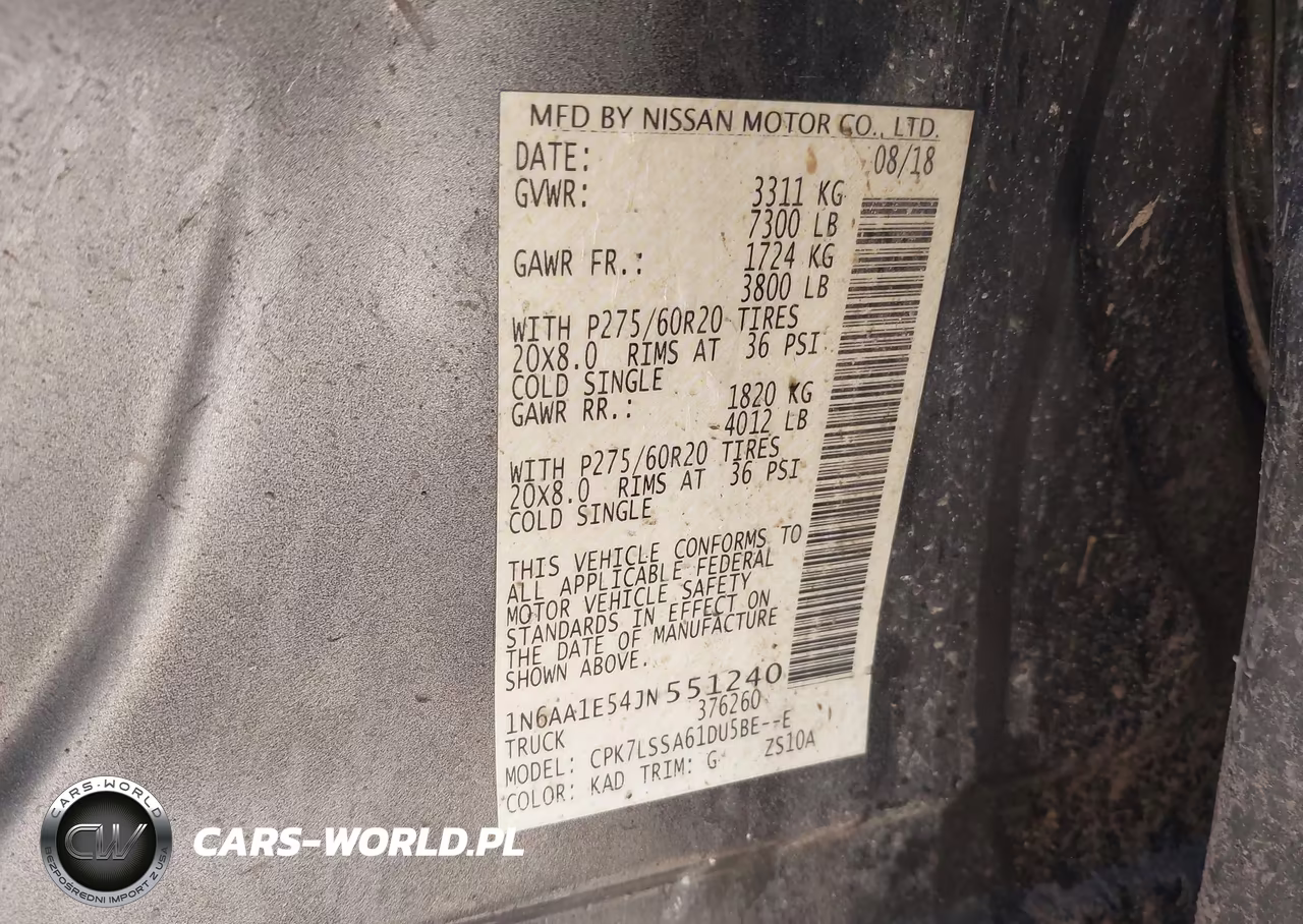 2018 Nissan Titan Sv VIN:1N6AA1E54JN551240 - 9