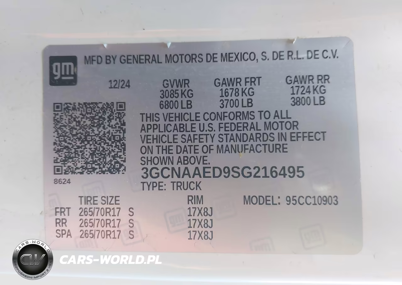 2025 Chevrolet Silverado 1500 2Wd Long Bed Wt VIN:3GCNAAED9SG216495 - 9