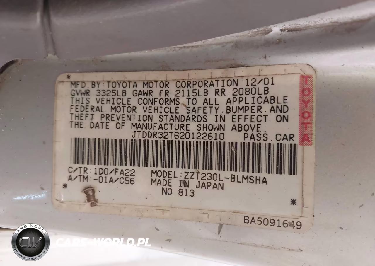 2002 Toyota Celica Gt VIN:JTDDR32T620122610 - 9