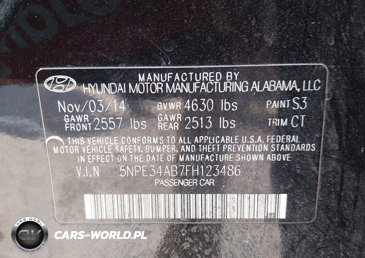 2015 Hyundai Sonata Limited 2.0T VIN:5NPE34AB7FH123486 - 9