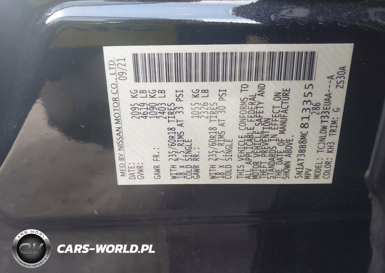 2021 Nissan Rogue Sv Intelligent Awd VIN:5N1AT3BB8MC813355 - 9