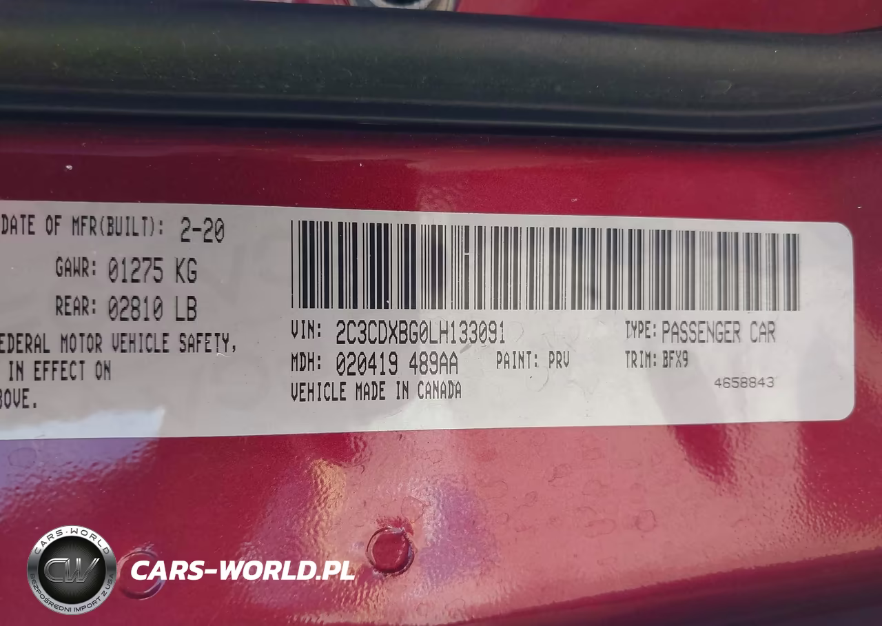 2020 Dodge Charger Sxt Rwd VIN:2C3CDXBG0LH133091 - 9