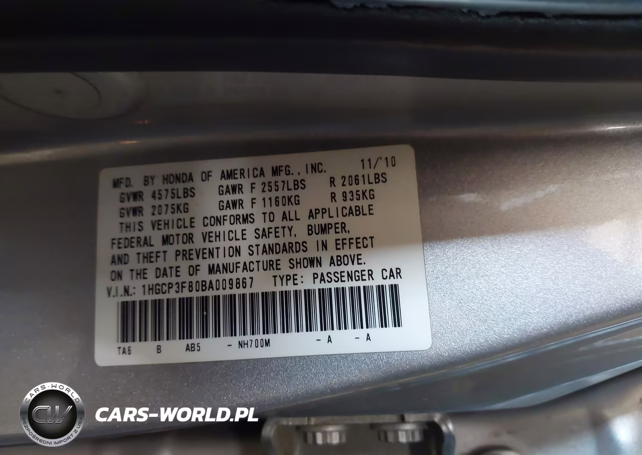 2011 Honda Accord 3.5 Ex-L VIN:1HGCP3F80BA009867 - 9