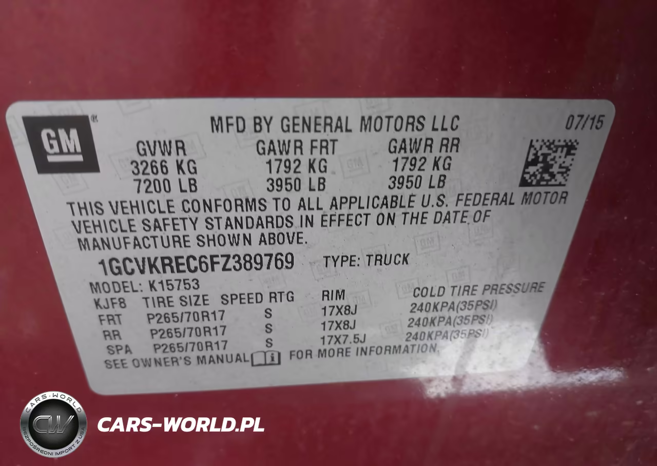 2015 Chevrolet Silverado 1500 1Lt VIN:1GCVKREC6FZ389769 - 9