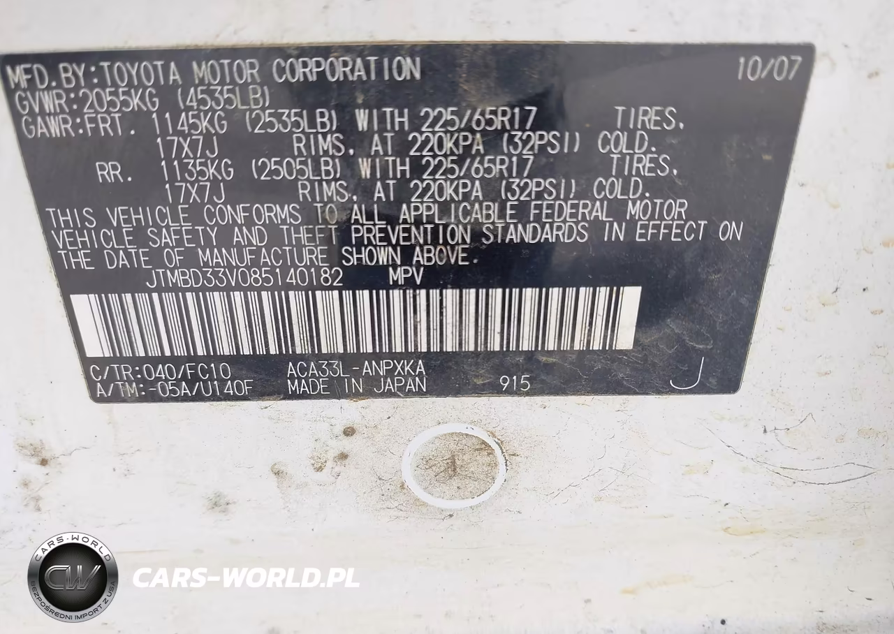 2008 Toyota Rav4 VIN:JTMBD33V085140182 - 9