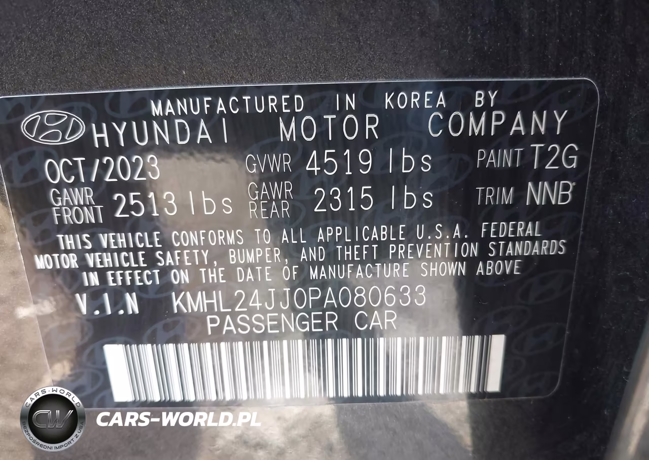 2023 Hyundai Sonata Hybrid Blue VIN:KMHL24JJ0PA080633 - 9