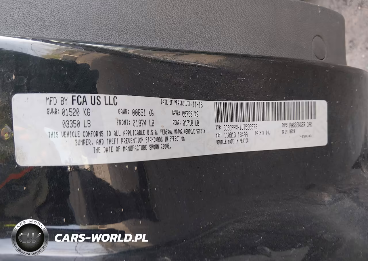 2018 Fiat 500 Pop VIN:3C3CFFKH1JT526972 - 9