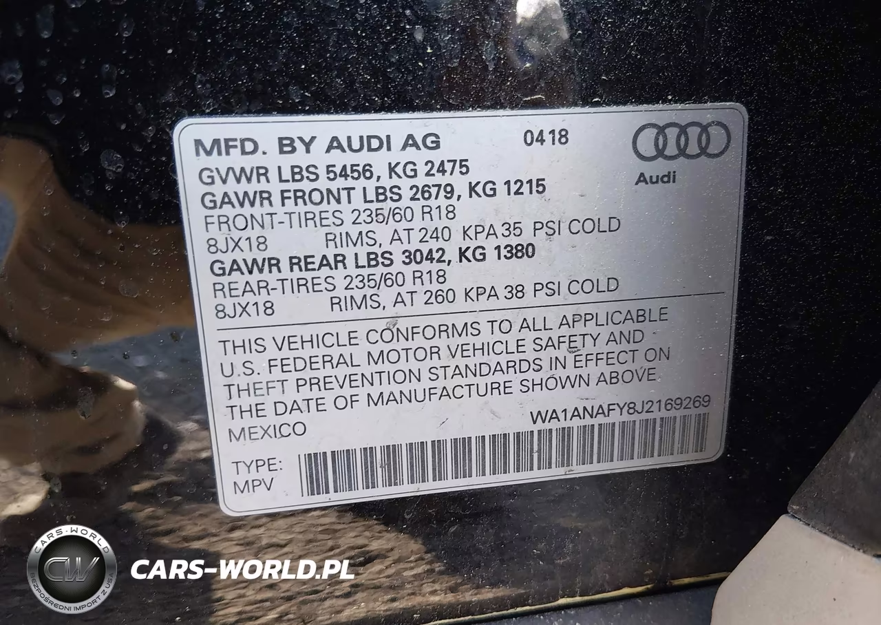 2018 Audi Q5 2.0T Premium-2.0T Tech Premium VIN:WA1ANAFY8J2169269 - 9