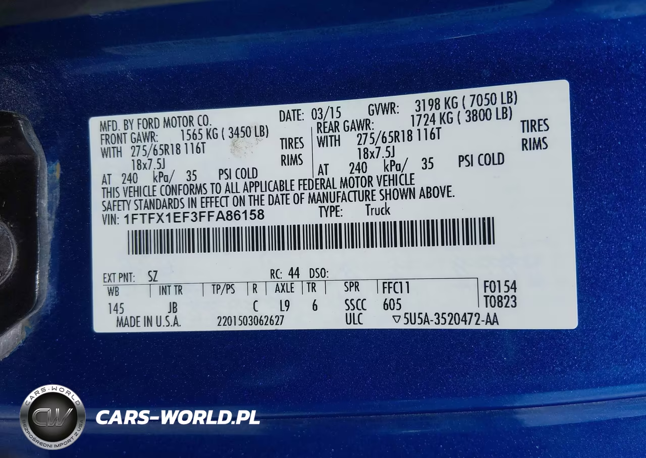 2015 Ford F-150 Xlt VIN:1FTFX1EF3FFA86158 - 9