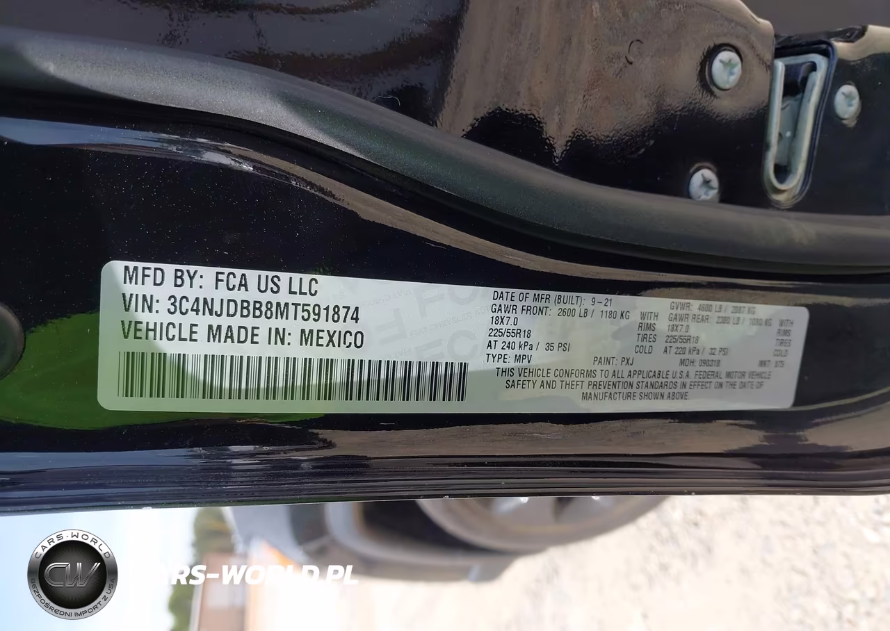 2021 Jeep Compass Altitude 4X4 VIN:3C4NJDBB8MT591874 - 9