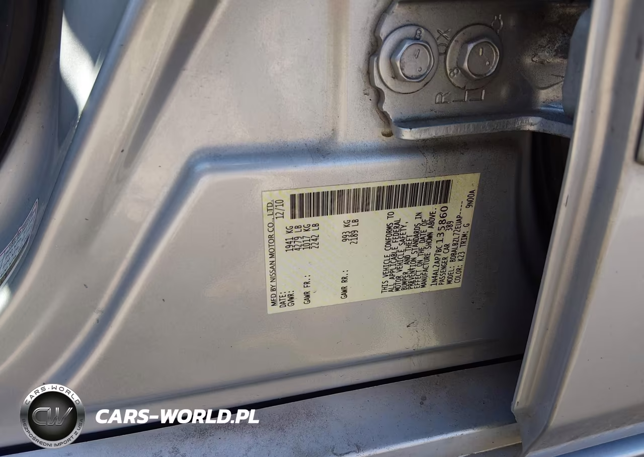 2011 Nissan Altima 2.5 S VIN:1N4AL2AP7BC135860 - 9