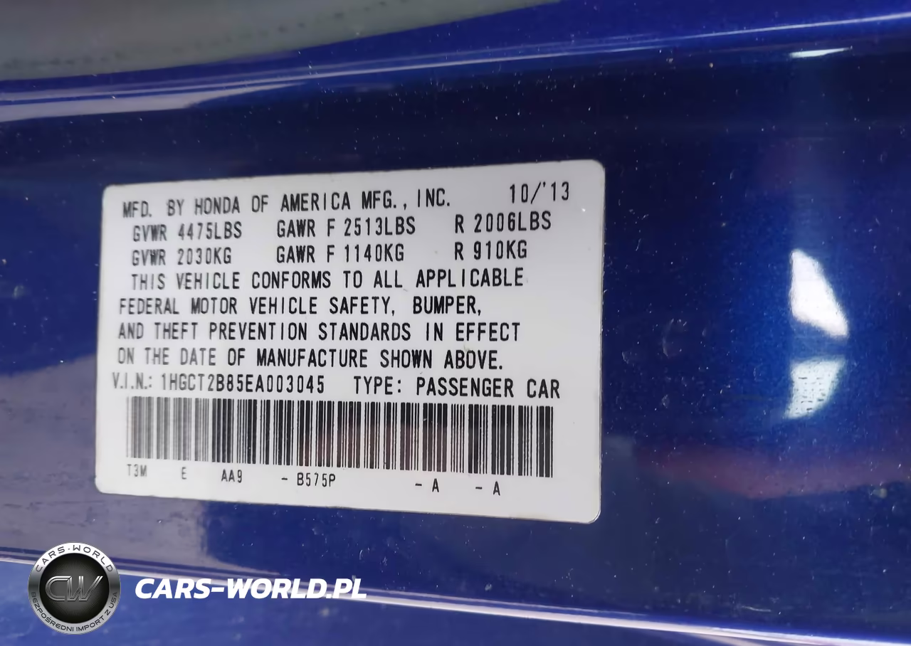 2014 Honda Accord Ex-L V-6 VIN:1HGCT2B85EA003045 - 9