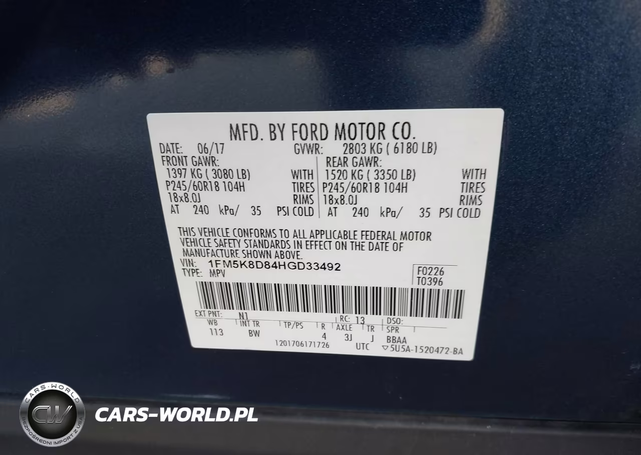 2017 Ford Explorer Xlt VIN:1FM5K8D84HGD33492 - 9