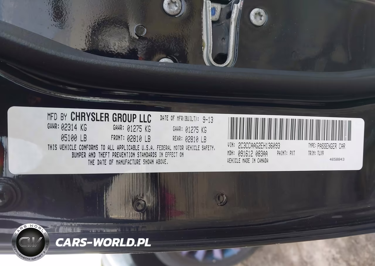 2014 Chrysler 300 VIN:2C3CCAAG2EH136093 - 9