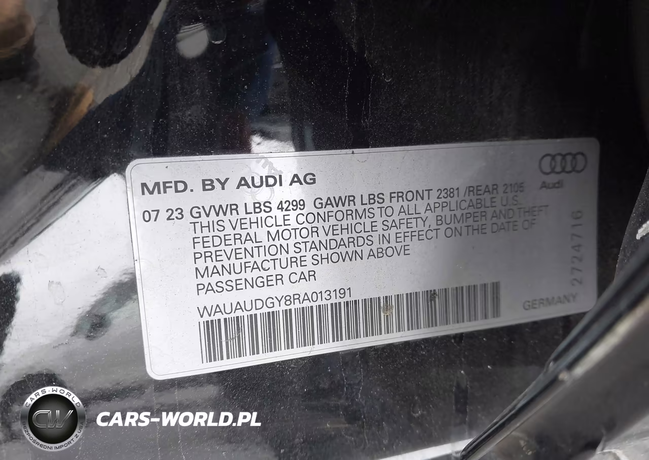 2024 Audi A3 Premium 40 Tfsi Front-Wheel Drive S Tronic VIN:WAUAUDGY8RA013191 - 9