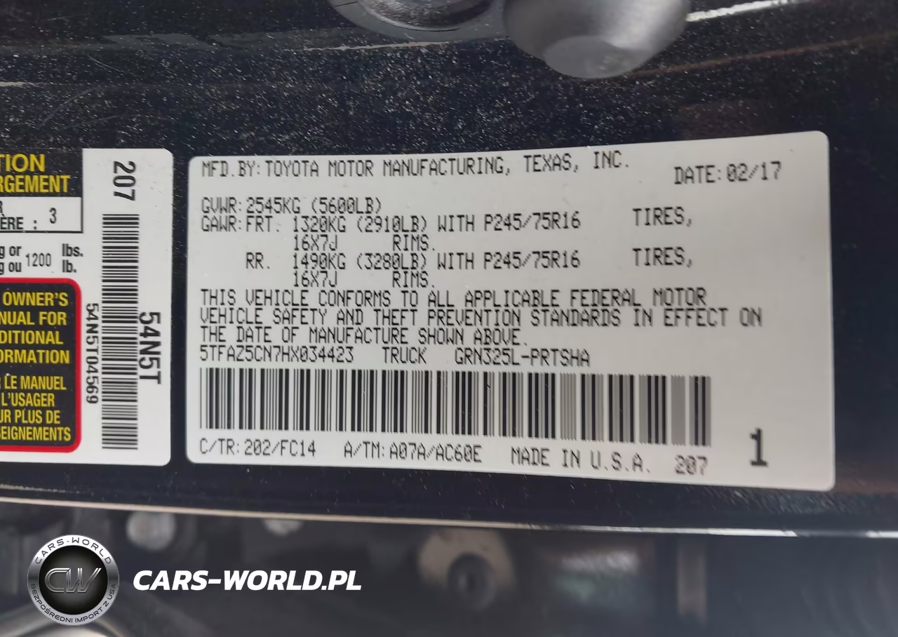 2017 Toyota Tacoma Sr5 V6 VIN:5TFAZ5CN7HX034423 - 9