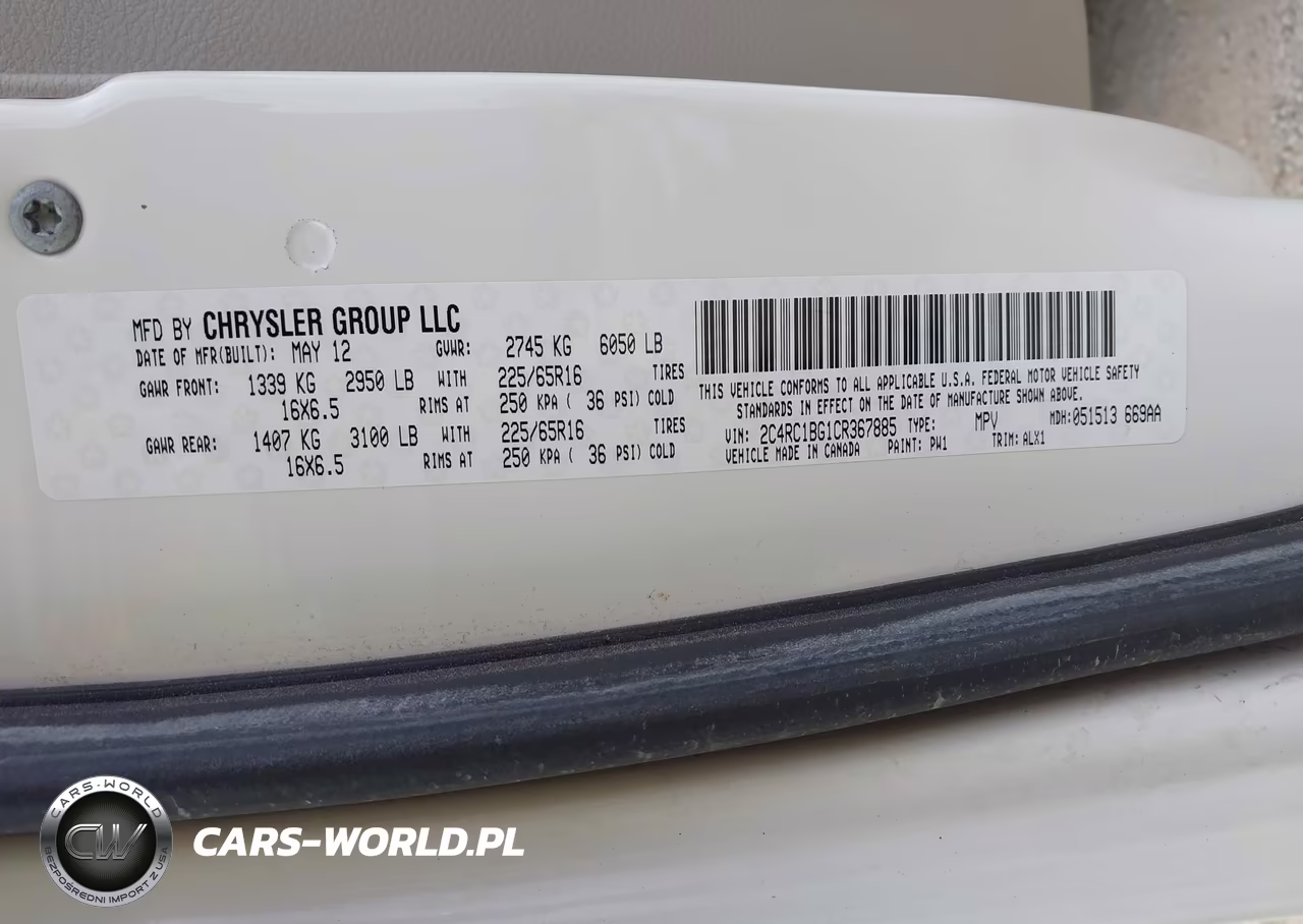 2012 Chrysler Town & Country Touring VIN:2C4RC1BG1CR367885 - 9