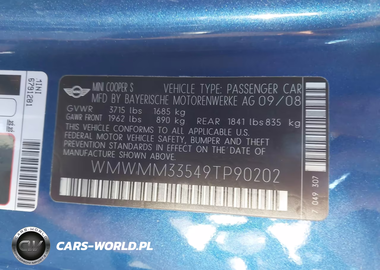 2009 Mini Cooper S Clubman VIN:WMWMM33549TP90202 - 9