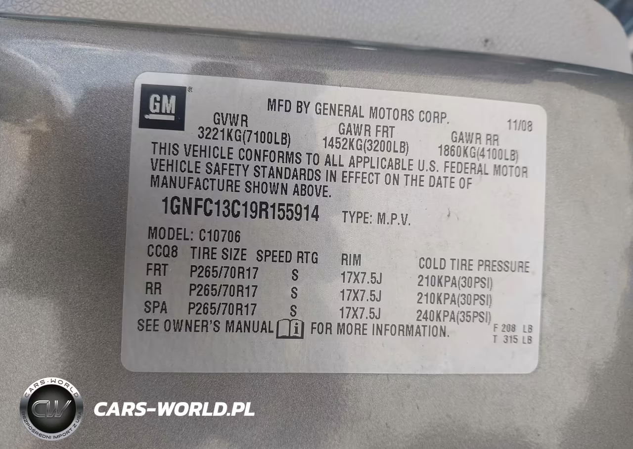 2009 Chevrolet Tahoe Ls VIN:1GNFC13C19R155914 - 9