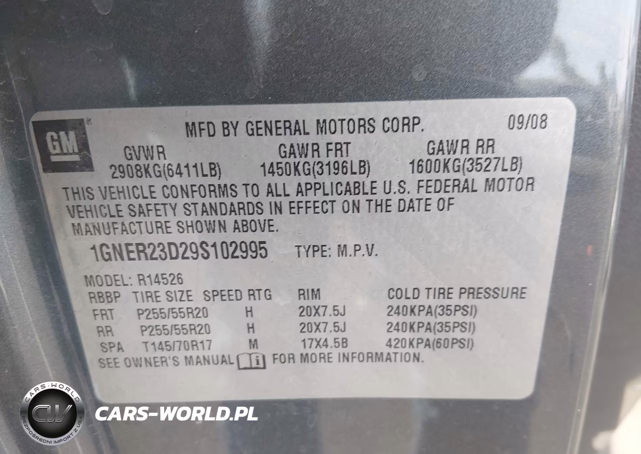 2009 Chevrolet Traverse Lt VIN:1GNER23D29S102995 - 9