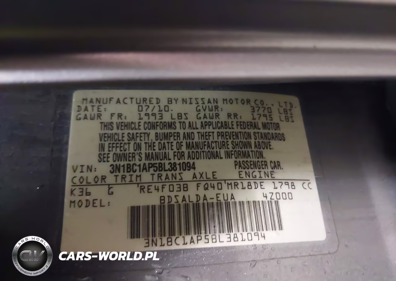 2011 Nissan Versa 1.8S VIN:3N1BC1AP5BL381094 - 18
