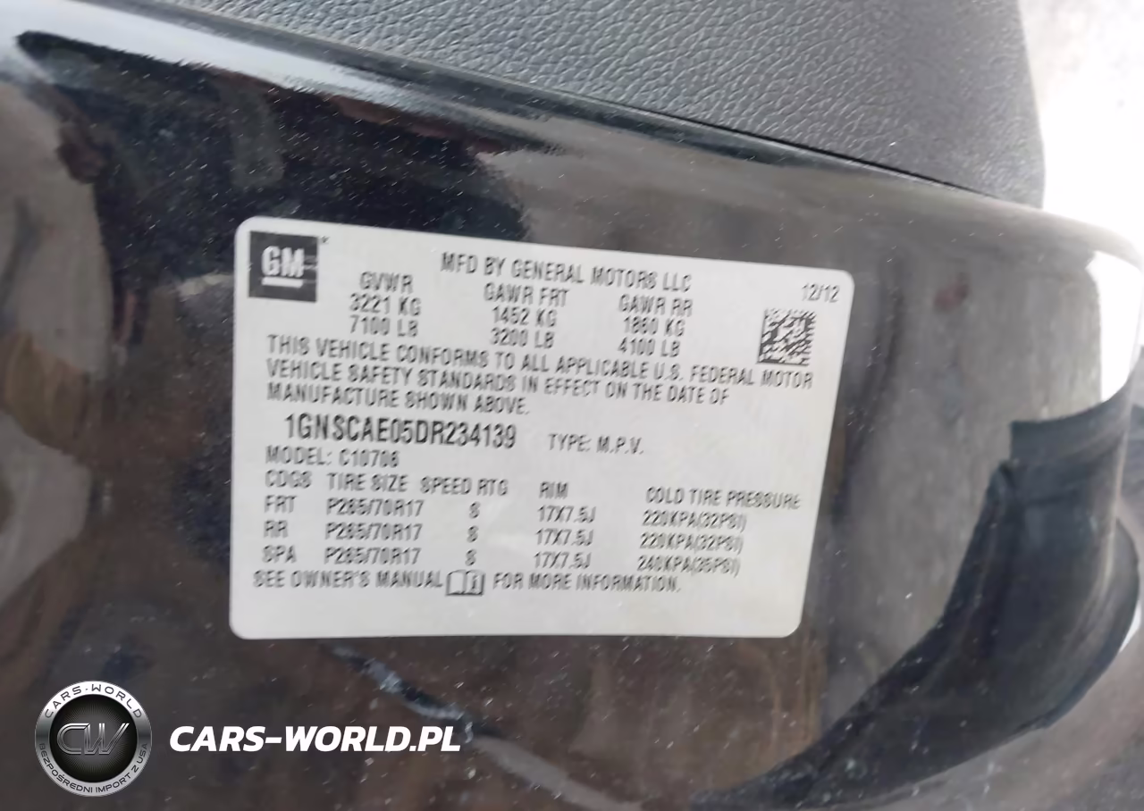 2013 Chevrolet Tahoe Ls VIN:1GNSCAE05DR234139 - 9