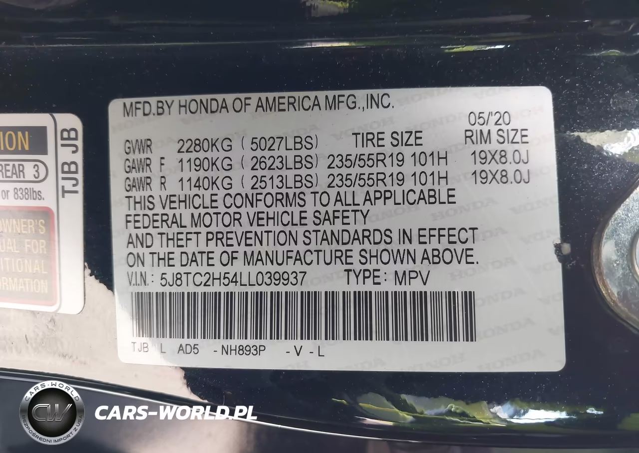 2020 Acura Rdx Technology Package VIN:5J8TC2H54LL039937 - 9