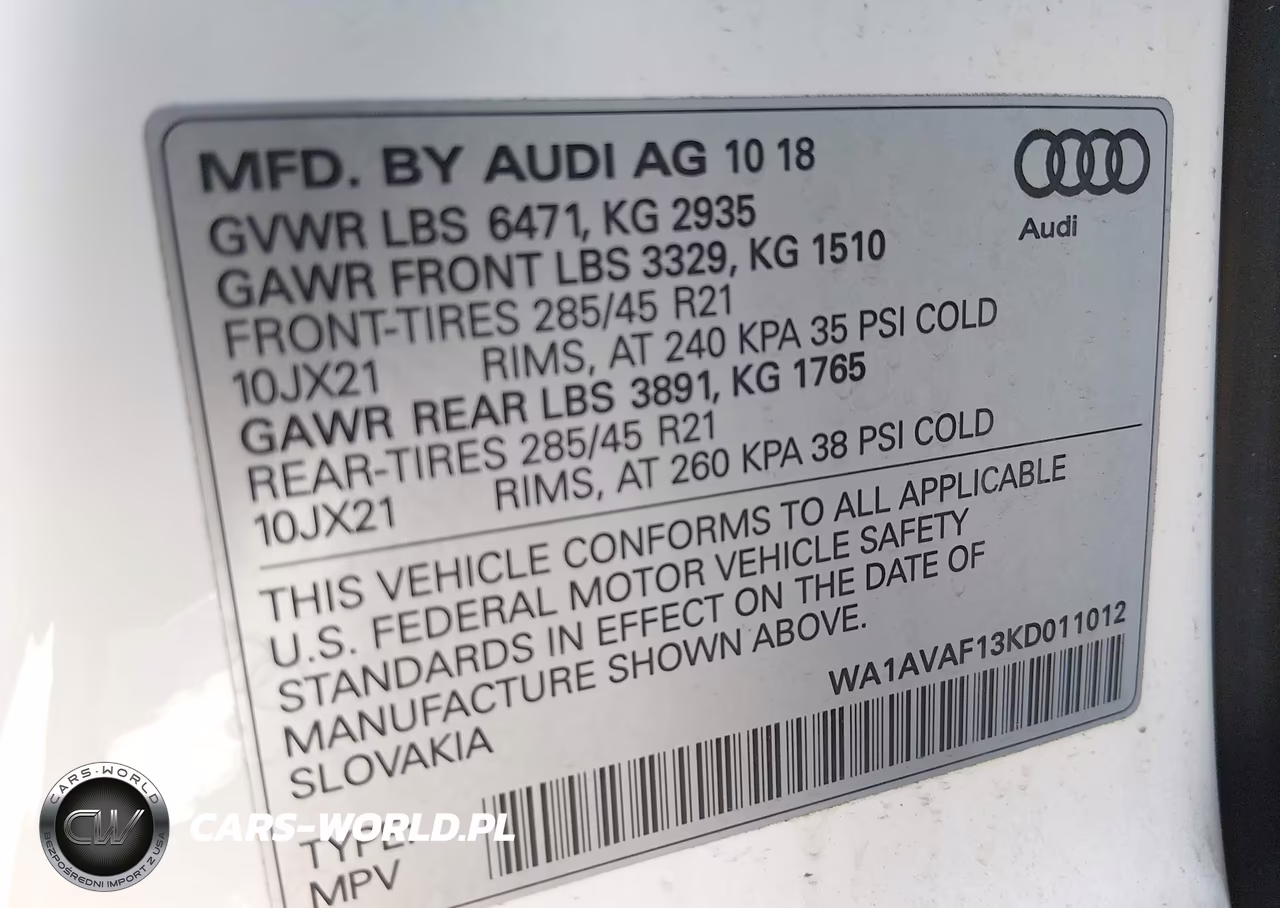 2019 Audi Q8 55 Premium VIN:WA1AVAF13KD011012 - 9