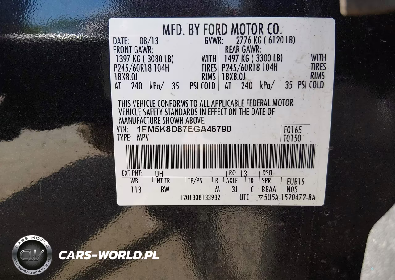 2014 Ford Explorer Xlt VIN:1FM5K8D87EGA46790 - 9