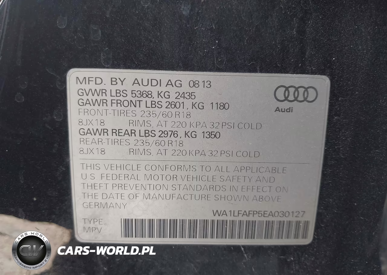 2014 Audi Q5 2.0T Premium VIN:WA1LFAFP5EA030127 - 9