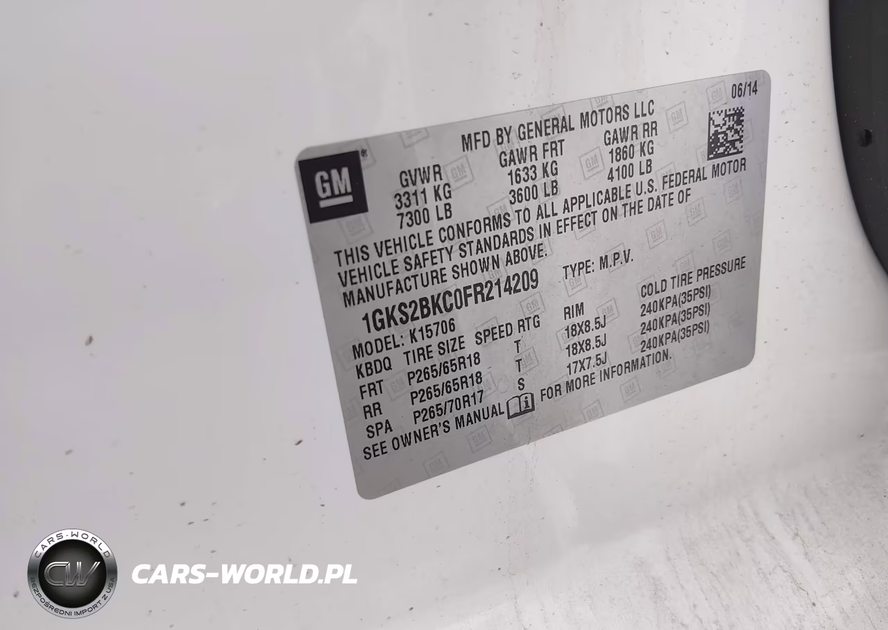 2015 GMC Yukon Slt VIN:1GKS2BKC0FR214209 - 9