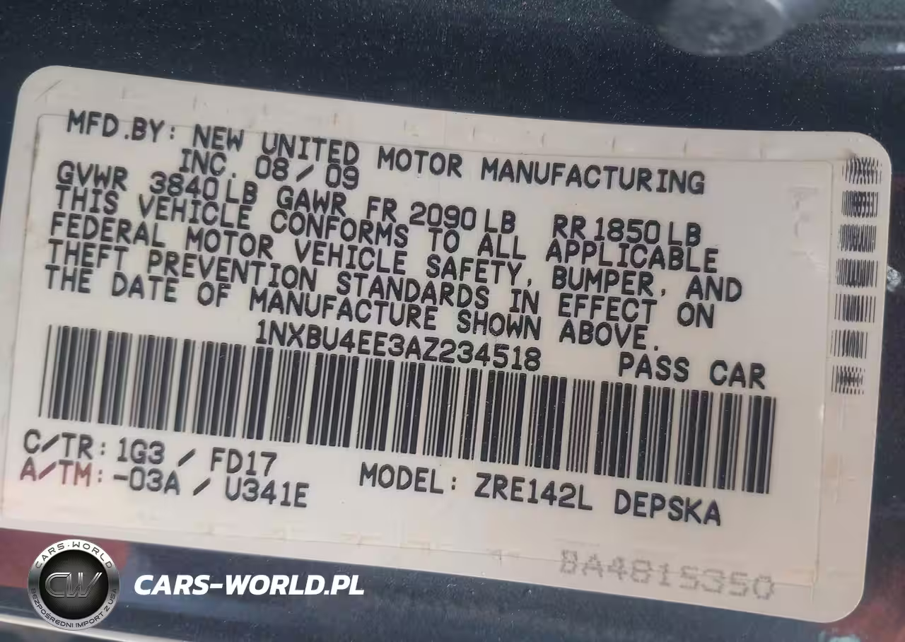 2010 Toyota Corolla S VIN:1NXBU4EE3AZ234518 - 9