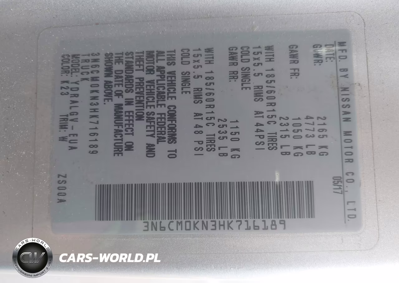 2017 Nissan Nv200 Sv VIN:3N6CM0KN3HK716189 - 9