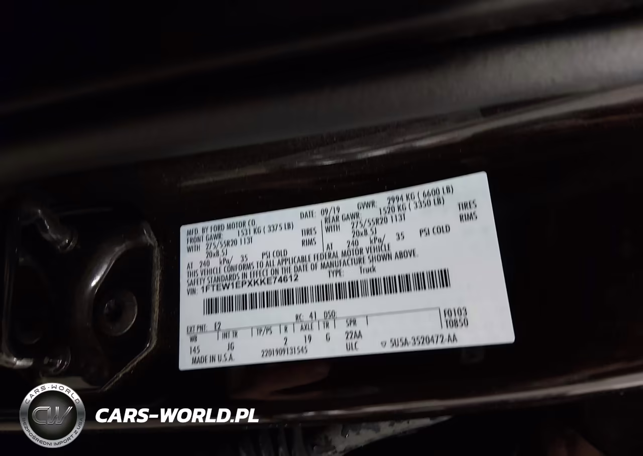 2019 Ford F-150 Xl VIN:1FTEW1EPXKKE74612 - 9